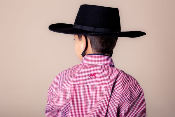 Camisa Infantil - Xadrez Vermelho e Branco - Imagem 2