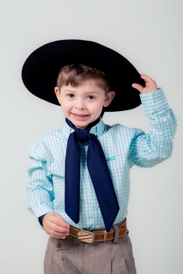 Camisa Infantil - Xadrez Verde Claro - Imagem 2