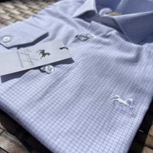 Camisa - Quadriculada Azul e Branco