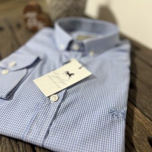 Camisa Xadrez - Azul e Branco