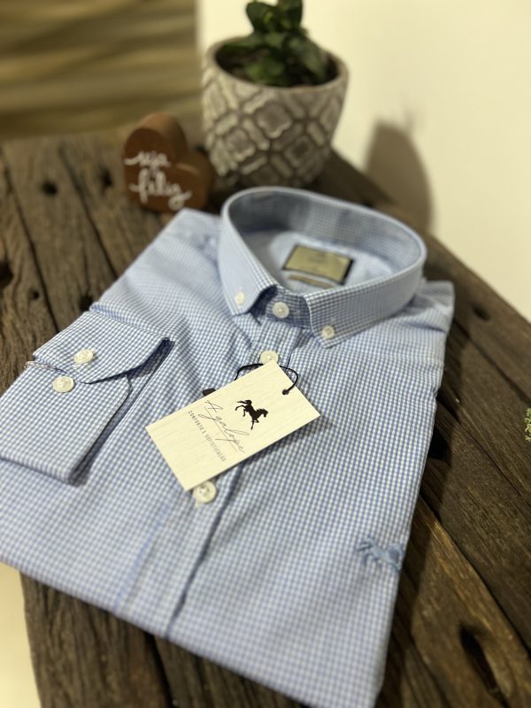 Camisa Xadrez - Azul e Branco - Image 3