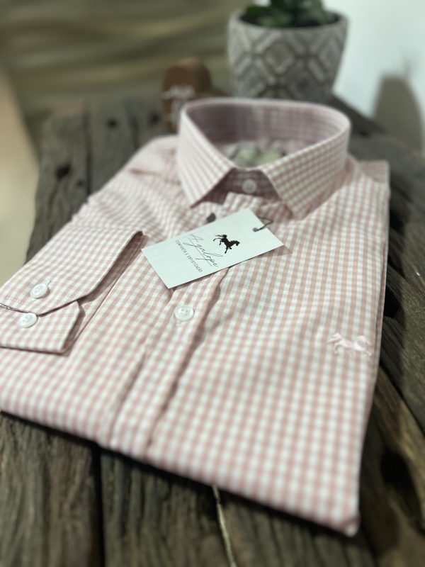 Camisa Xadrez - Rose e Branco