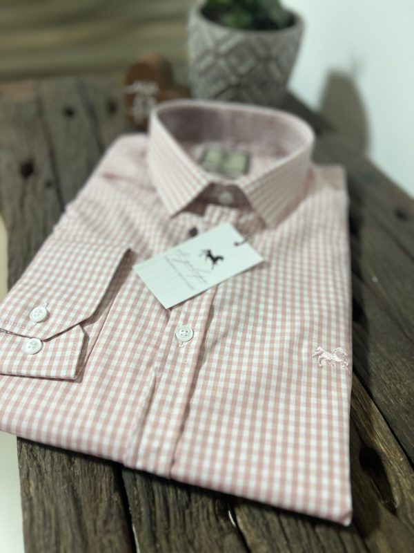 Camisa Xadrez - Rose e Branco - Imagem 2