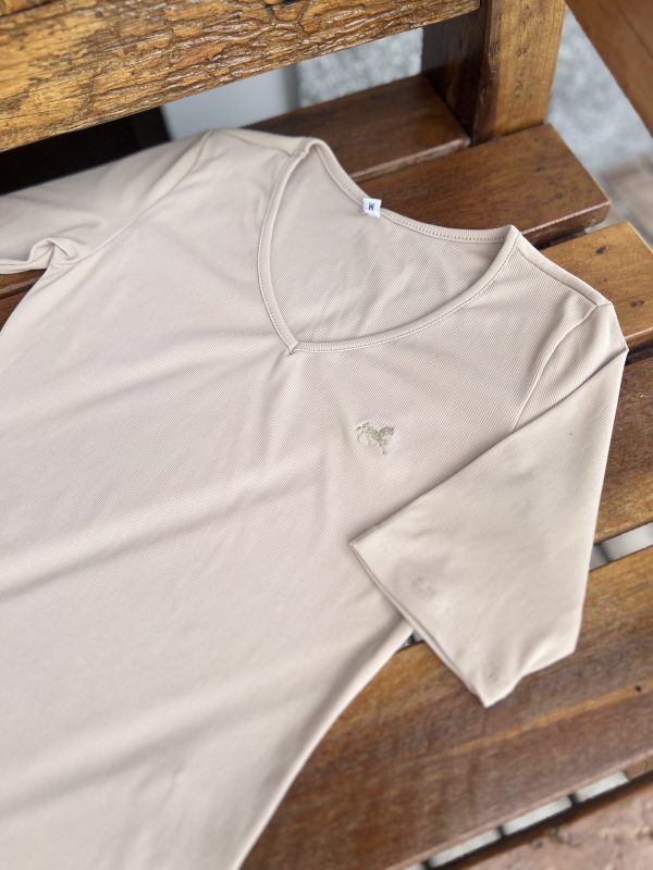 Blusa canelada - Bege - Imagem 2