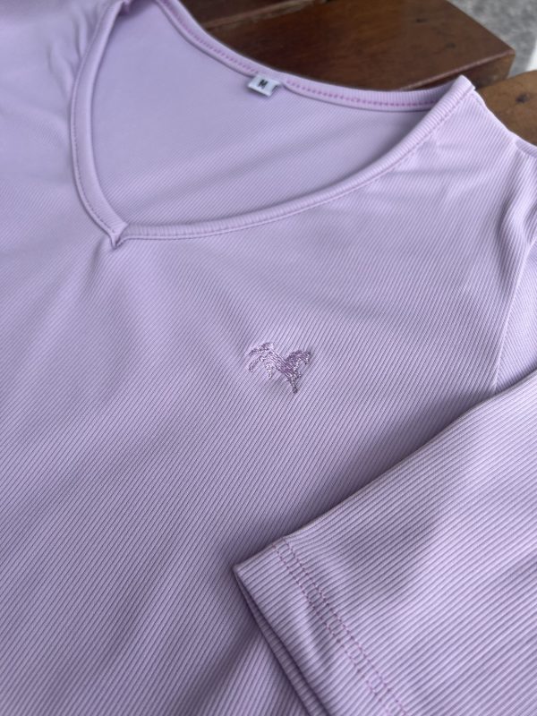Blusa canelada - Lilás - Imagem 2