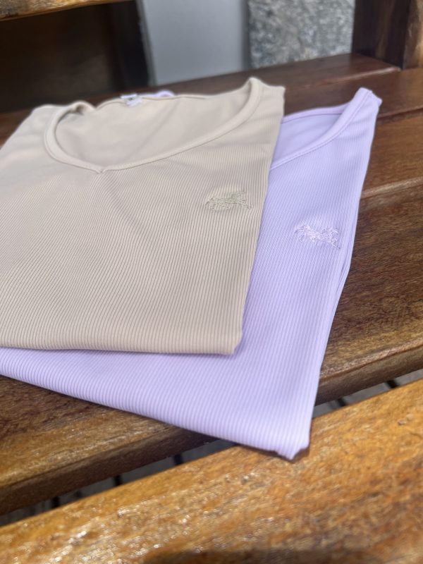 Blusa canelada - Lilás - Imagem 5