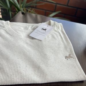Blusa canelada - Bege mescla