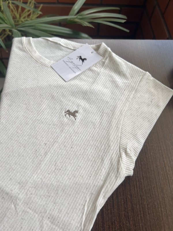 Blusa canelada - Bege mescla - Imagem 3