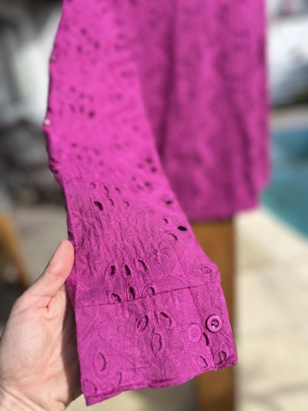 Camisa Broderie - Fúcsia - Imagem 3
