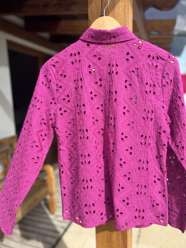 Camisa Broderie - Fúcsia - Imagem 2