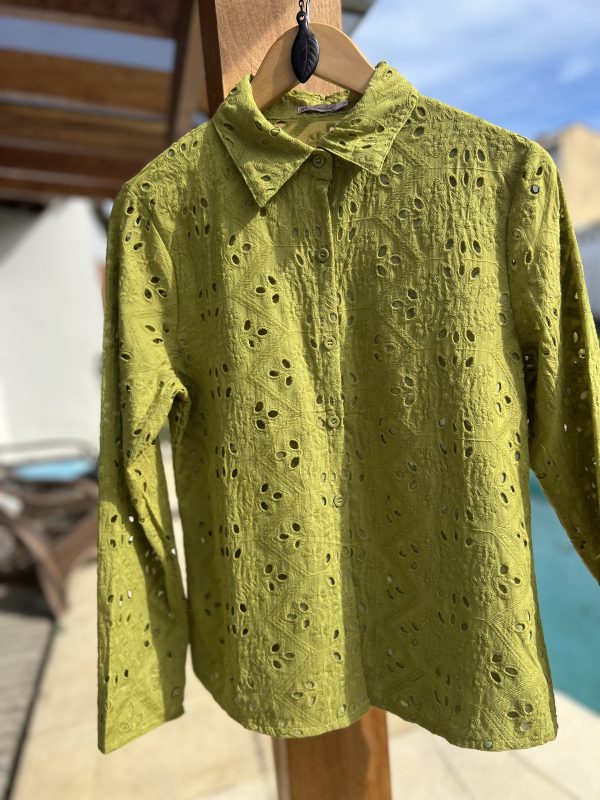 Camisa Broderie - Verde Oliva