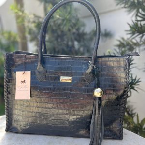 Bolsa Ana Joaquina - Preto Croco