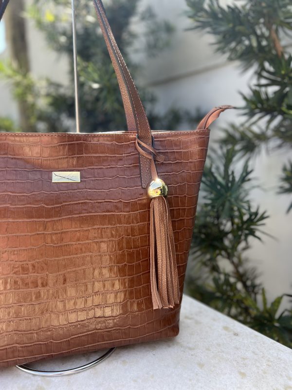 Bolsa Estância - Mostarda Croco - Imagem 2