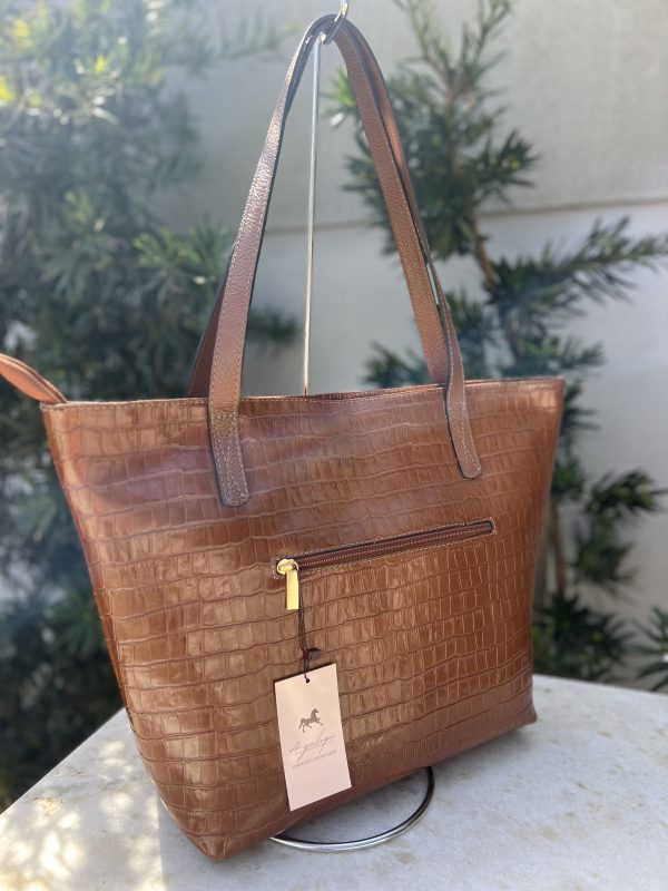 Bolsa Estância - Mostarda Croco - Imagem 3
