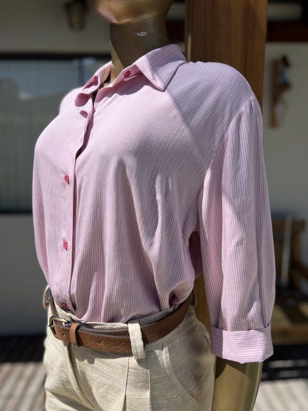 Camisa Listrada - Rosa