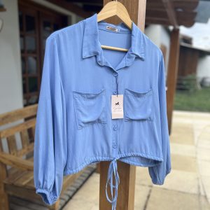 Camisa Amarração - Cor azul claro
