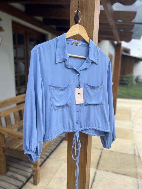 Camisa Amarração - Cor azul claro