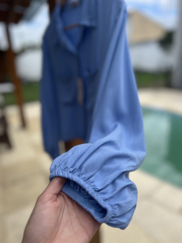 Camisa Amarração - Cor azul claro - Imagem 2