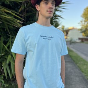 Camiseta - Cor azul claro