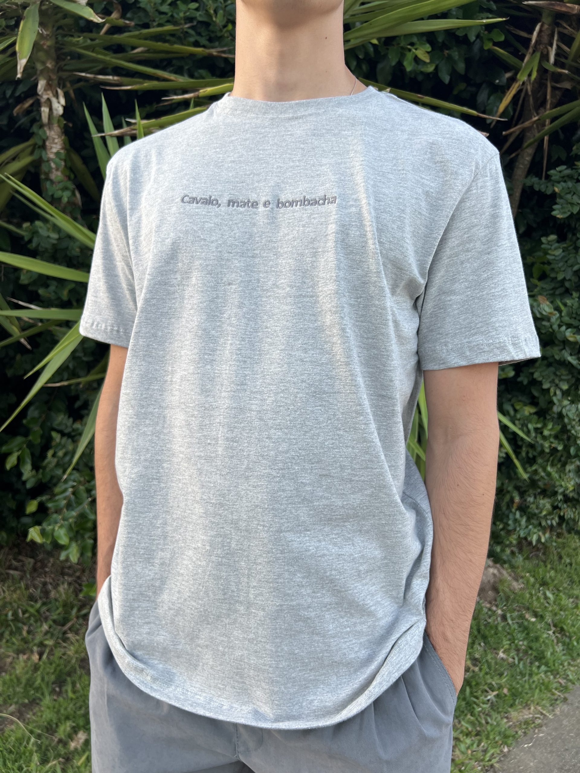 Camiseta - Cor cinza claro