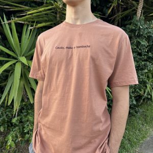 Camiseta - Cor marrom/telha