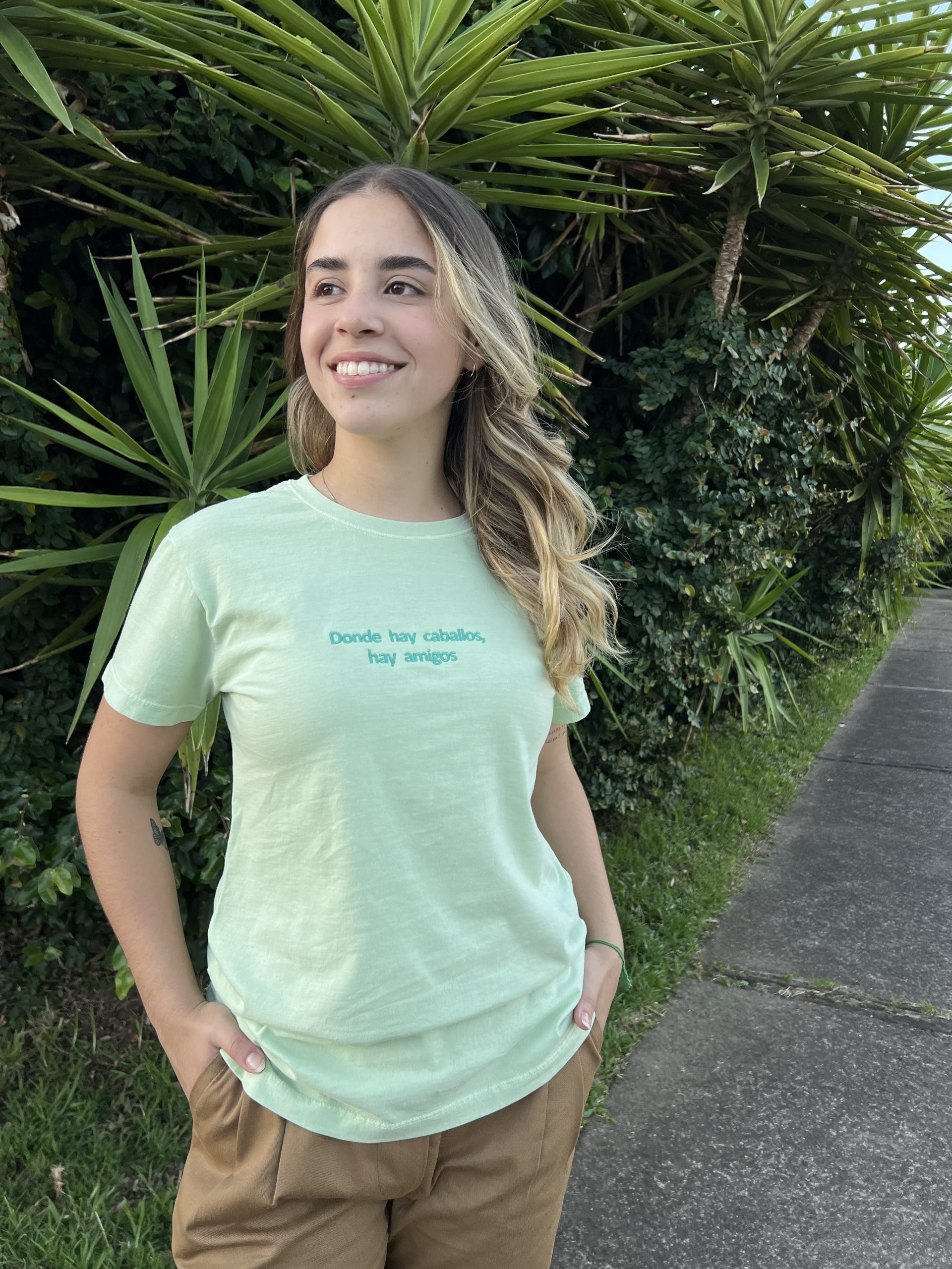 Camiseta - Cor verde claro